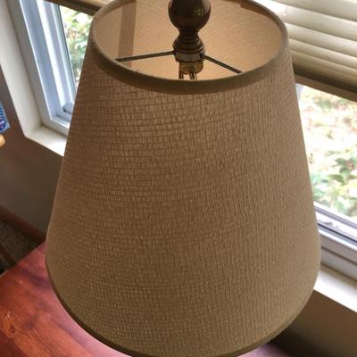 Vintage Very Heavy Brass Base Table Lamp Tested -Lot 289