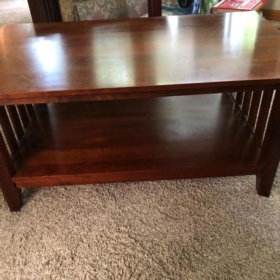Two Ethan Allen Mission Style Matching Wooden Coffee/End Tables -Lot 290