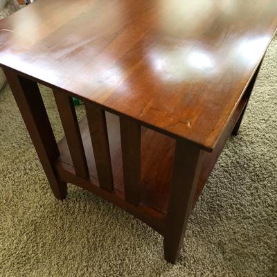 Two Ethan Allen Mission Style Matching Wooden Coffee/End Tables -Lot 290