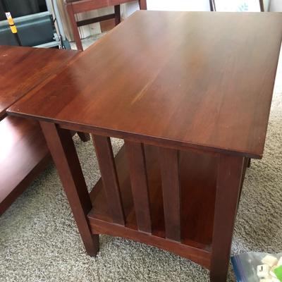 Two Ethan Allen Mission Style Matching Wooden Coffee/End Tables -Lot 290