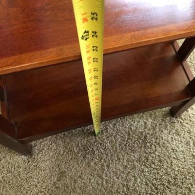 Two Ethan Allen Mission Style Matching Wooden Coffee/End Tables -Lot 290