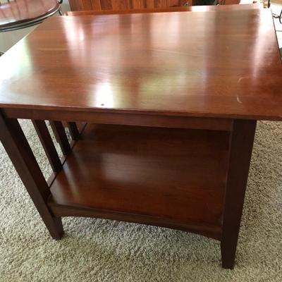 Two Ethan Allen Mission Style Matching Wooden Coffee/End Tables -Lot 290