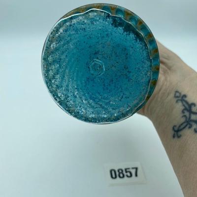 Antique miniature blue lamp
