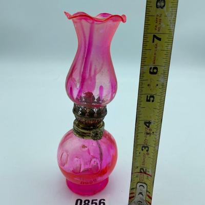 Antique pink mini lamp