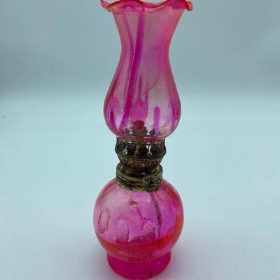 Antique pink mini lamp
