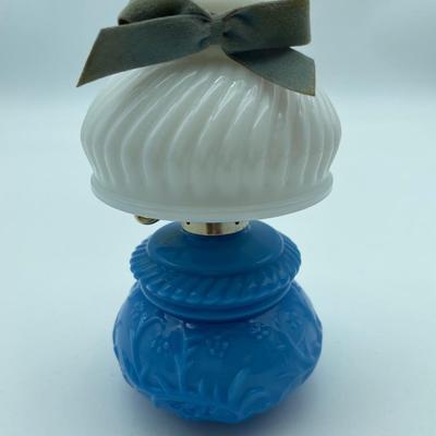 Avon blue glass decanter