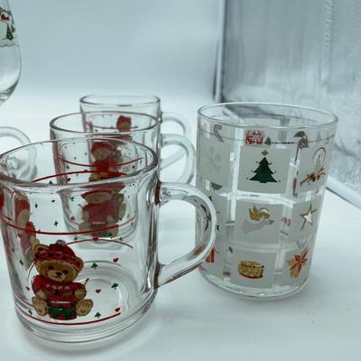Christmas mugs and glasses