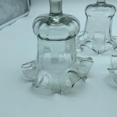 Clear candle holders