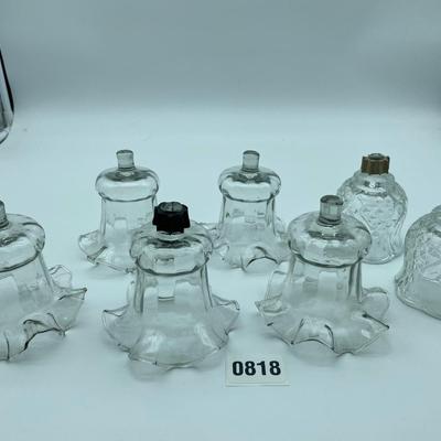 Clear candle holders