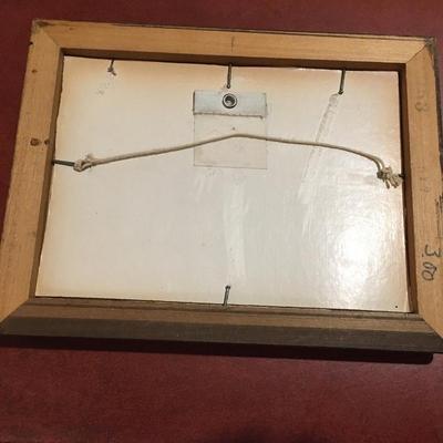 Winter scene painting primitive Naive untrained