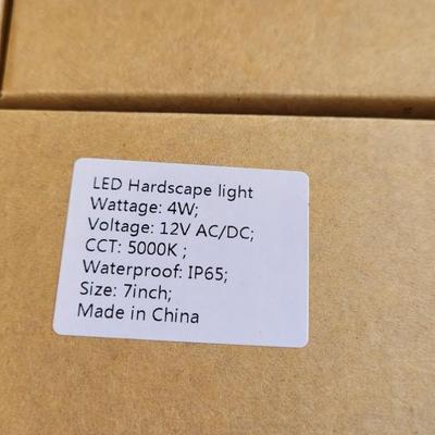 ARGANOL 4-Pack 7 Inch 4W LED Hardscape Lighting, Retaining Wall Lights 12V AC/DC Low Voltage, 5000K Daylight, IP65 Waterproof Hardscape...