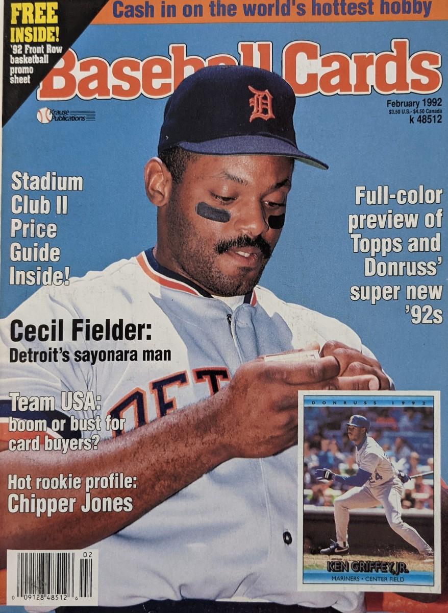 Baseball Cards Magazine Cecil Fielder February 1992