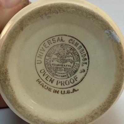 Vintage Universal Cambridge Pottery Herb Garden Ramekin Egg Cup