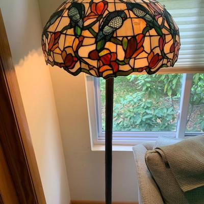 Large Tiffany Style Floor Lamp - Tested