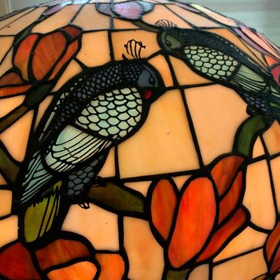 Large Tiffany Style Floor Lamp - Tested