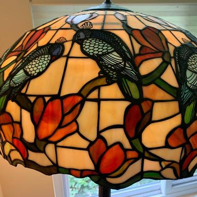 Large Tiffany Style Floor Lamp - Tested