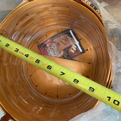 3 Longaberger Baskets - Magazine Rack + 2 Other Baskets Lot