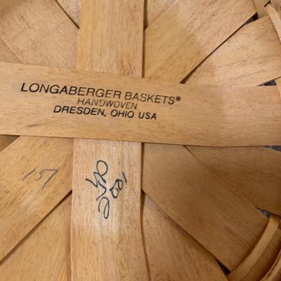 3 Longaberger Baskets - Magazine Rack + 2 Other Baskets Lot