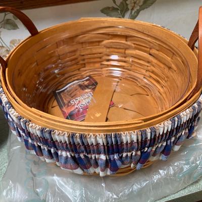 3 Longaberger Baskets - Magazine Rack + 2 Other Baskets Lot