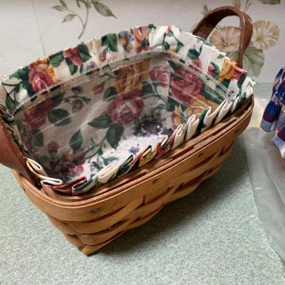 3 Longaberger Baskets - Magazine Rack + 2 Other Baskets Lot