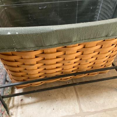 3 Longaberger Baskets - Magazine Rack + 2 Other Baskets Lot