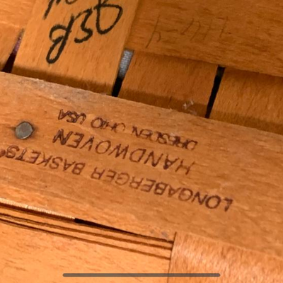 3 Longaberger Baskets - Magazine Rack + 2 Other Baskets Lot