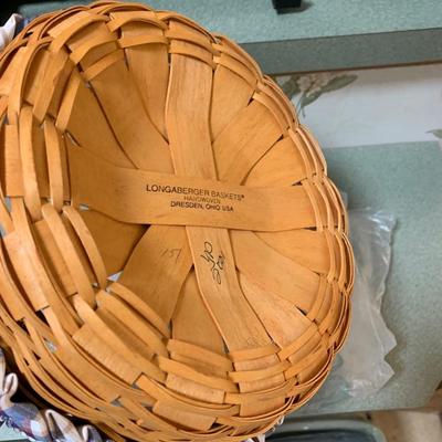 3 Longaberger Baskets - Magazine Rack + 2 Other Baskets Lot