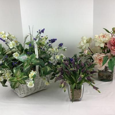 Lot 315 Four  Faux Floral Arrangements