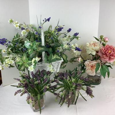 Lot 315 Four  Faux Floral Arrangements