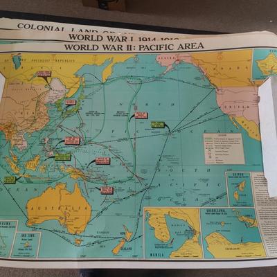 WORLD MAPS 1960S CIRCA