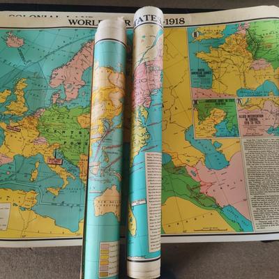 WORLD MAPS 1960S CIRCA