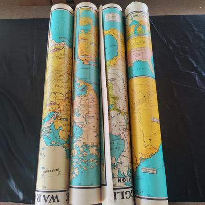 WORLD MAPS 1960S CIRCA
