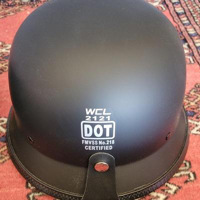 WCL German Matte Black Size Medium Motorcycle Helmet