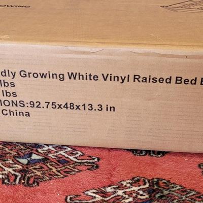 White Vinyl Raised Garden Bed - Tool-Free Assembly
