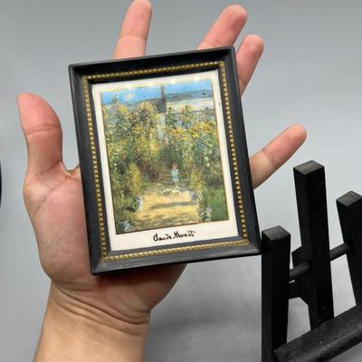 1996 Goebel Artis Orbis Miniature Claude Monet Art on Porcelain with Stand