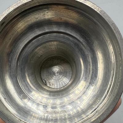 Vintage Miniature Pewter Silver Tone Metal Pitcher Vessel Bud Vase