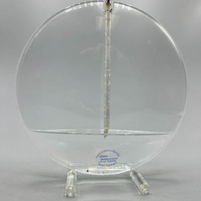 Hand Crafted Glass Dimensions Round Disc Oil Lamp