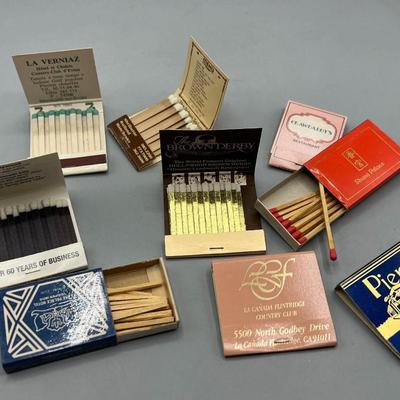 Vintage Mix of Matchbooks Matches Various Restaurants