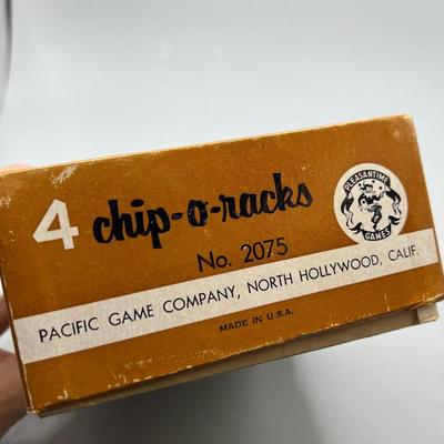 Chip-o-Racks #2075 Vintage Poker Chip Plastic Racks Pacific Game Company North Hollywood Pleasantime Games