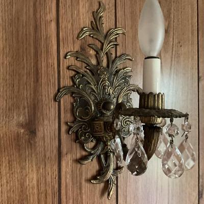 Four Antique Brass Wall Lamp