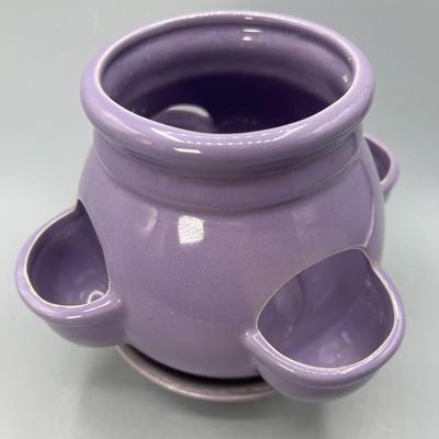 Lavendar Purple Small Strawberry Planter Pot