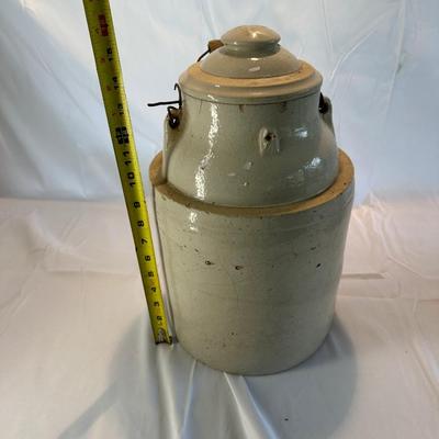 Antique Stoneware Crock with Lid