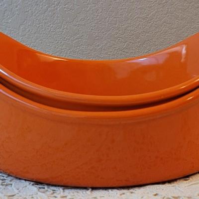 (2) Rachael Ray Orange Casserole Dishes