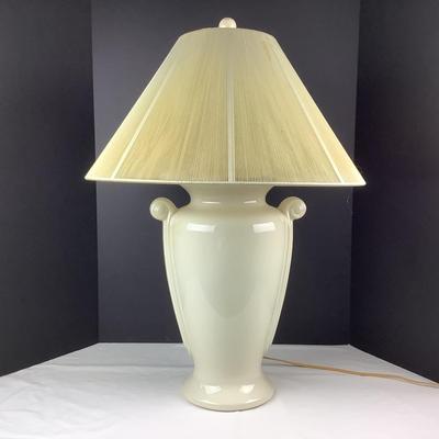 Lot 325  Pair of White Urn Style Ceramic Lamps