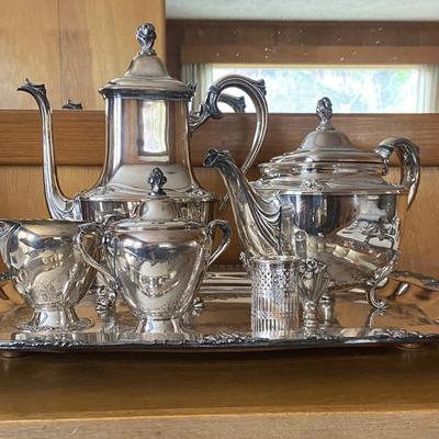 6 piece Silver Plate serving utensils