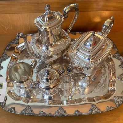 6 piece Silver Plate serving utensils