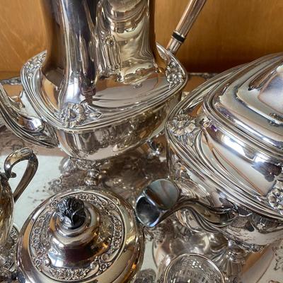6 piece Silver Plate serving utensils