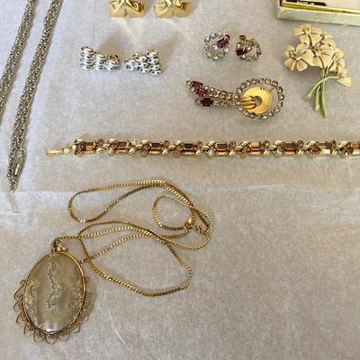 Lot of vintage costume jewelry Coro BSK