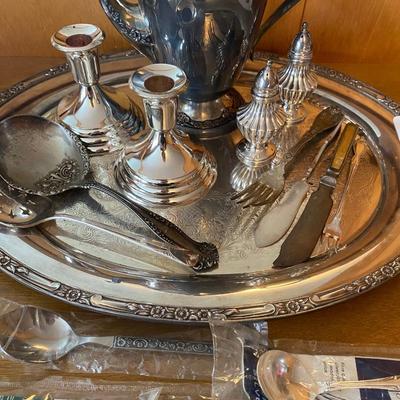 13 Pieces of Silverplate