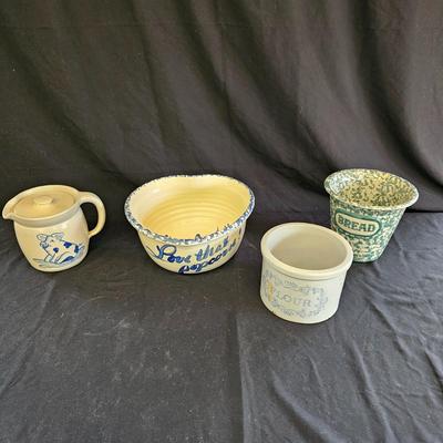 Four Assorted Pottery Pieces (WS-JS)